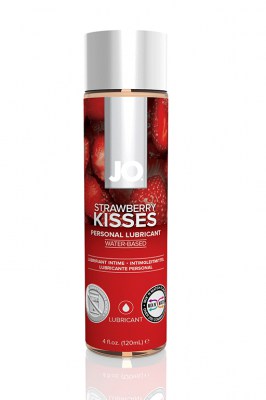 Ароматизированный любрикант на водной основе JO Flavored Strawberry Kiss , 4 oz (120мл.)
